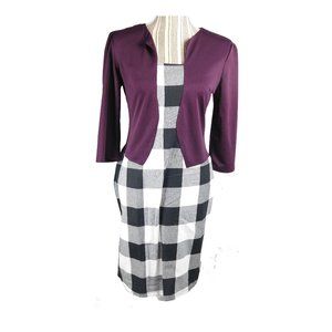 Womens Office Fake Two Piece Bodycon Dress